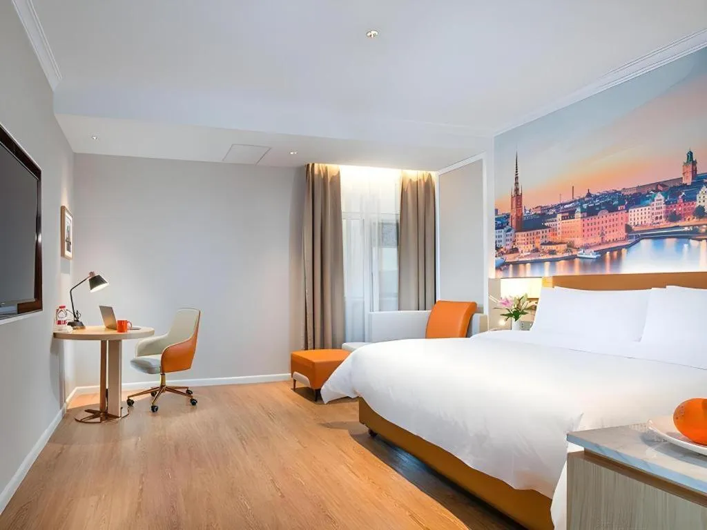 Bed in Vienna Hotel Tianjin Chentangzhuang Metro Station