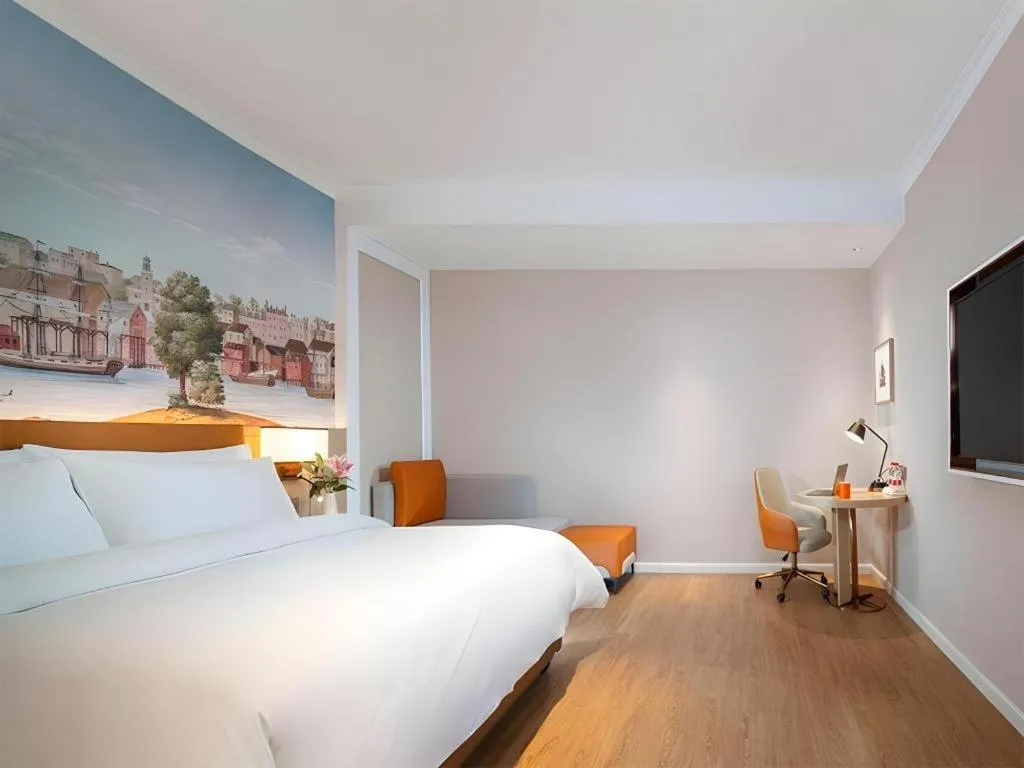 Bed in Vienna Hotel Tianjin Chentangzhuang Metro Station