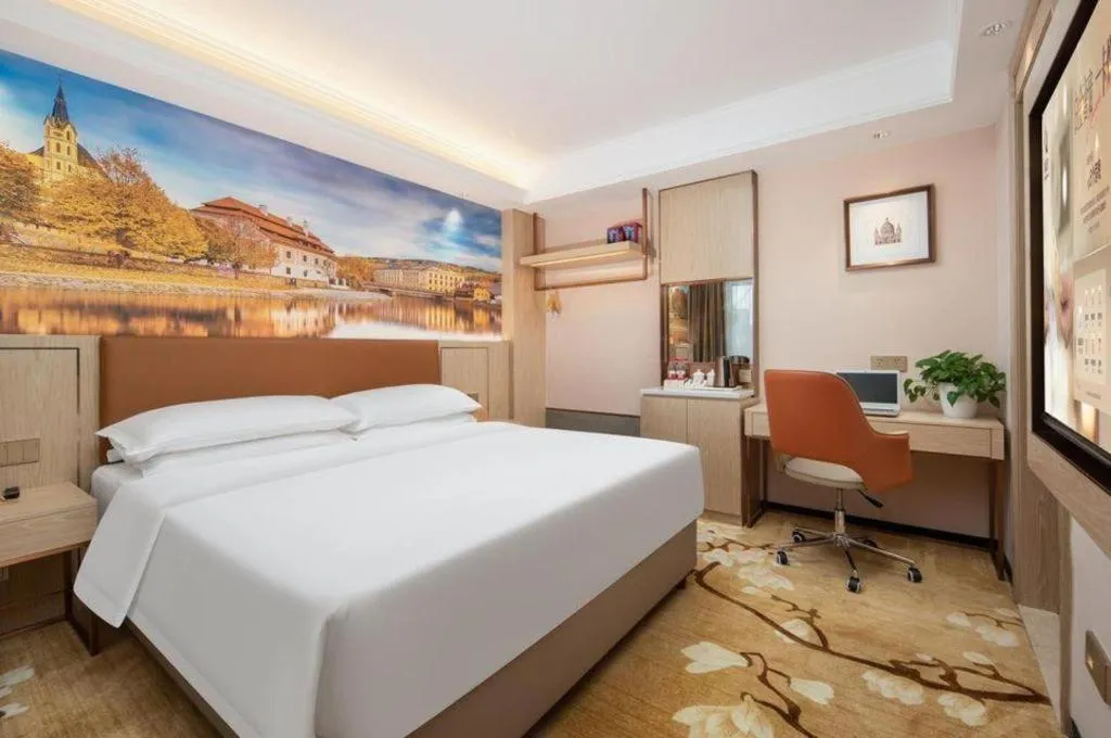 Bed in Vienna Hotel Hubei Macheng Cultural Town