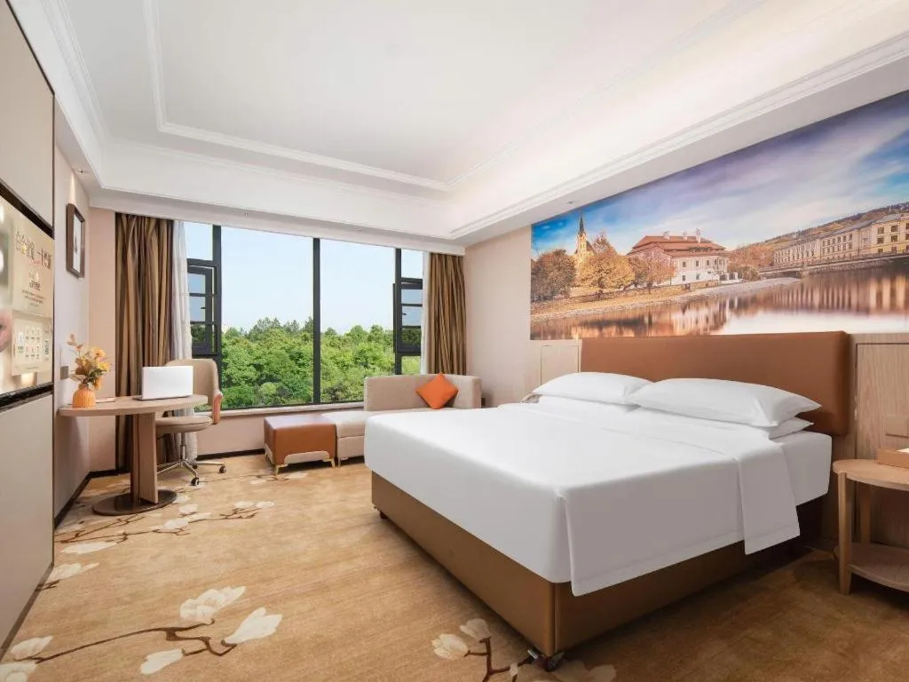 Bed in Vienna Hotel Hubei Macheng Cultural Town