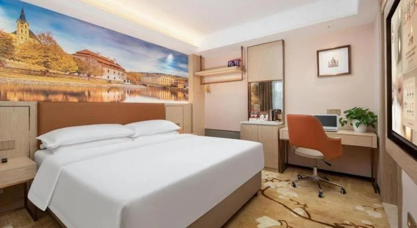 Bed in Vienna Hotel Hubei Macheng Cultural Town