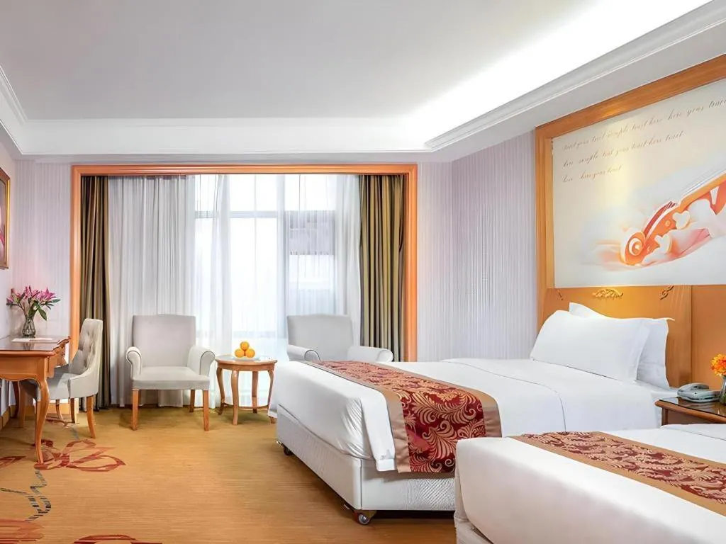 Bed in Vienna Hotel Hubei Macheng Cultural Town