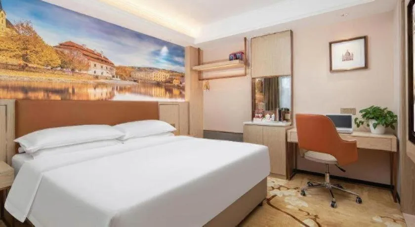 Bed in Vienna Hotel Hubei Macheng Cultural Town