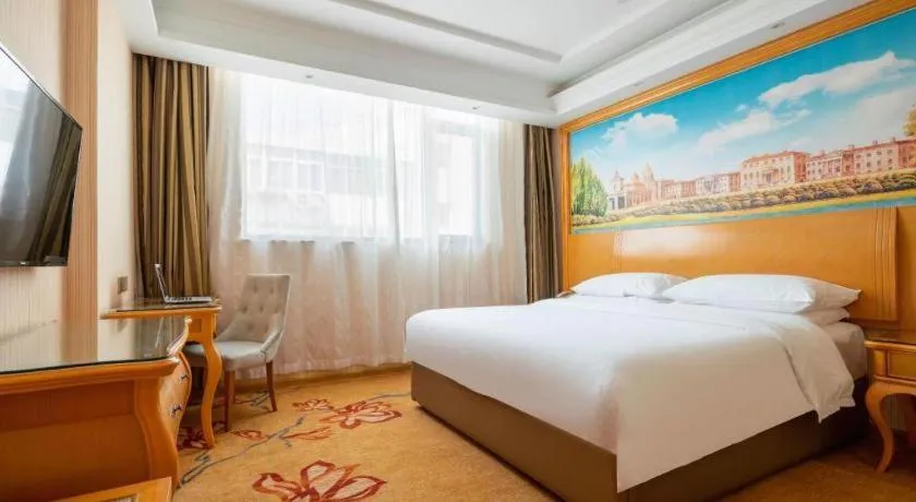 Bed in Vienna Hotel Tianjin 5th Avenue Youyi Road Cultural Center Metro Station