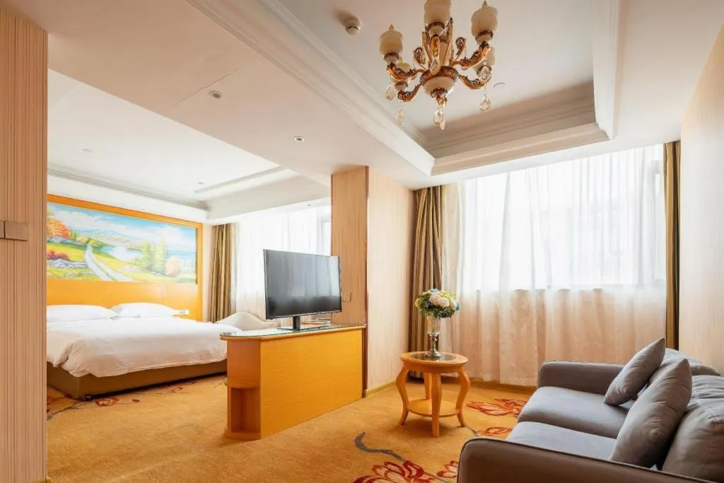 Bed in Vienna Hotel Tianjin 5th Avenue Youyi Road Cultural Center Metro Station