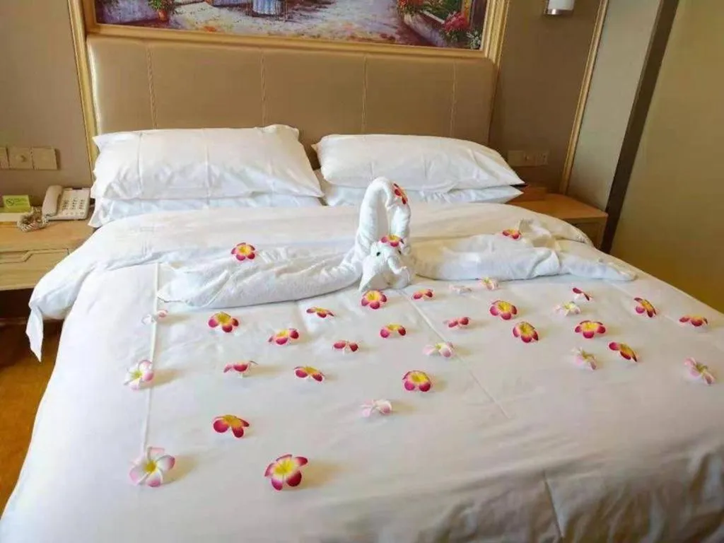 Bed in Vienna Hotel Anhui Huainan Railway Station