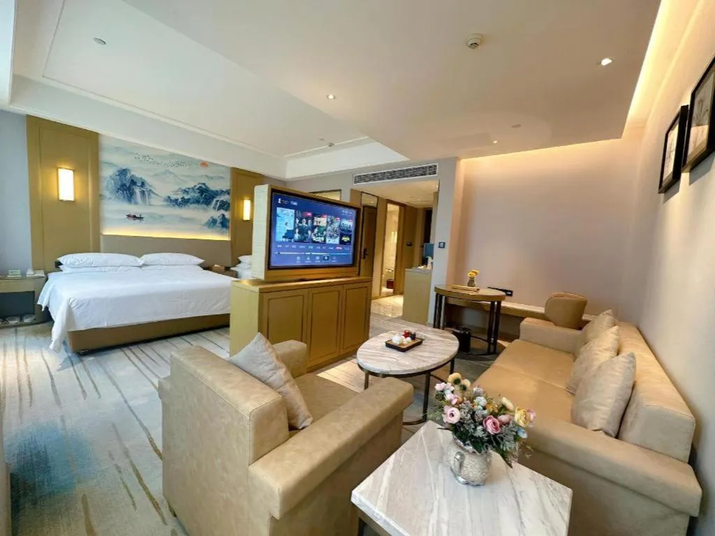 Bed in Venus Royal Hotel Guangdong Zhongshan Dongfeng Center