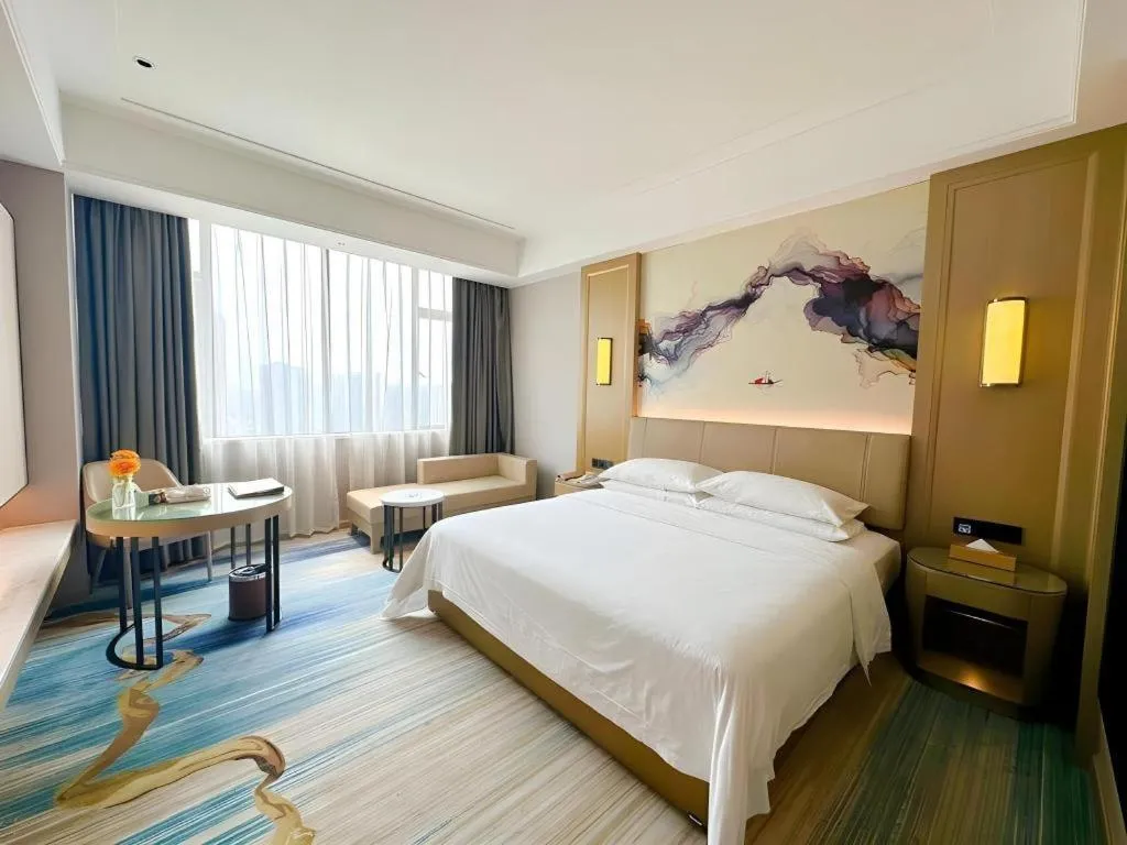 Bed in Venus Royal Hotel Guangdong Zhongshan Dongfeng Center