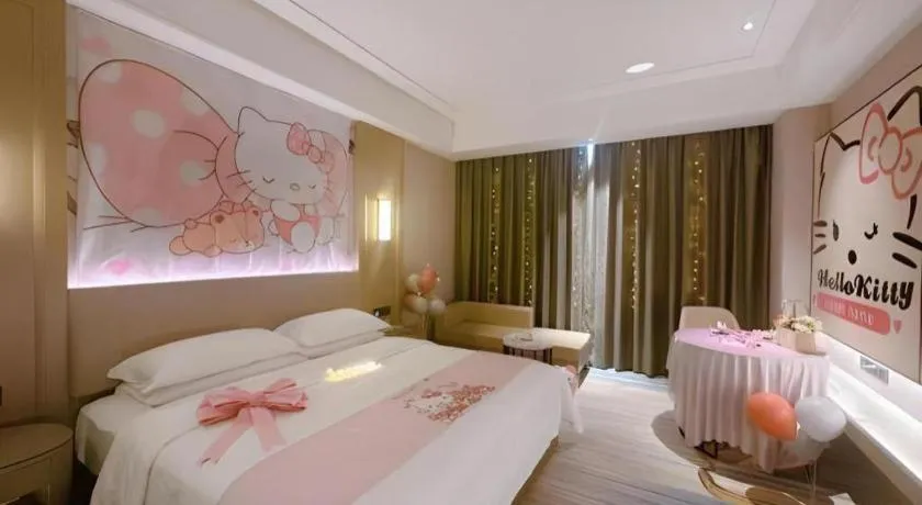 Bed in Venus Royal Hotel Guangdong Zhongshan Dongfeng Center