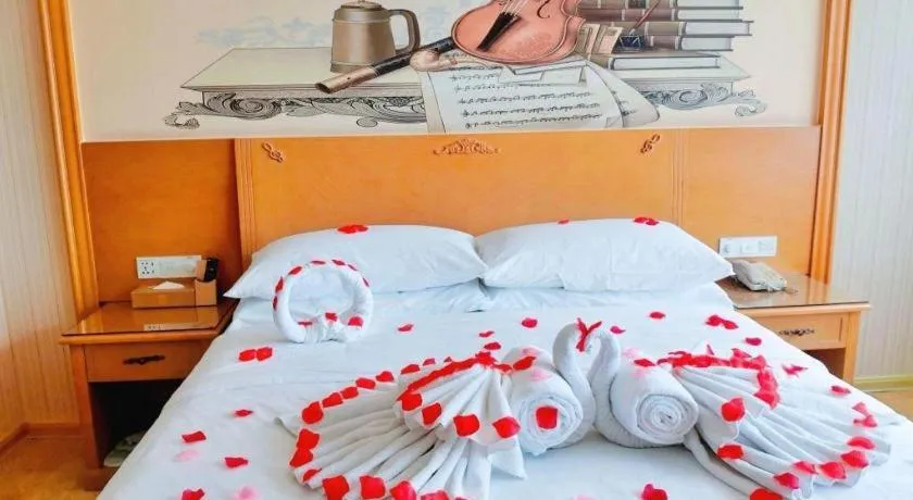 Bed in Vienna Hotel Guangxi Yulin Rong County Guinan Road