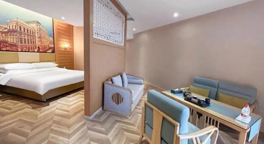 Bed in Vienna Hotel Chengdu Exhibition Center In Time City