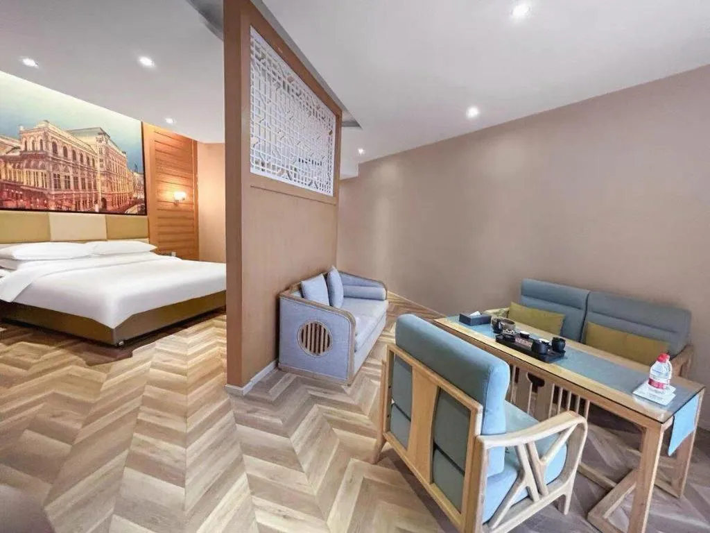 Bed in Vienna Hotel Chengdu Exhibition Center In Time City