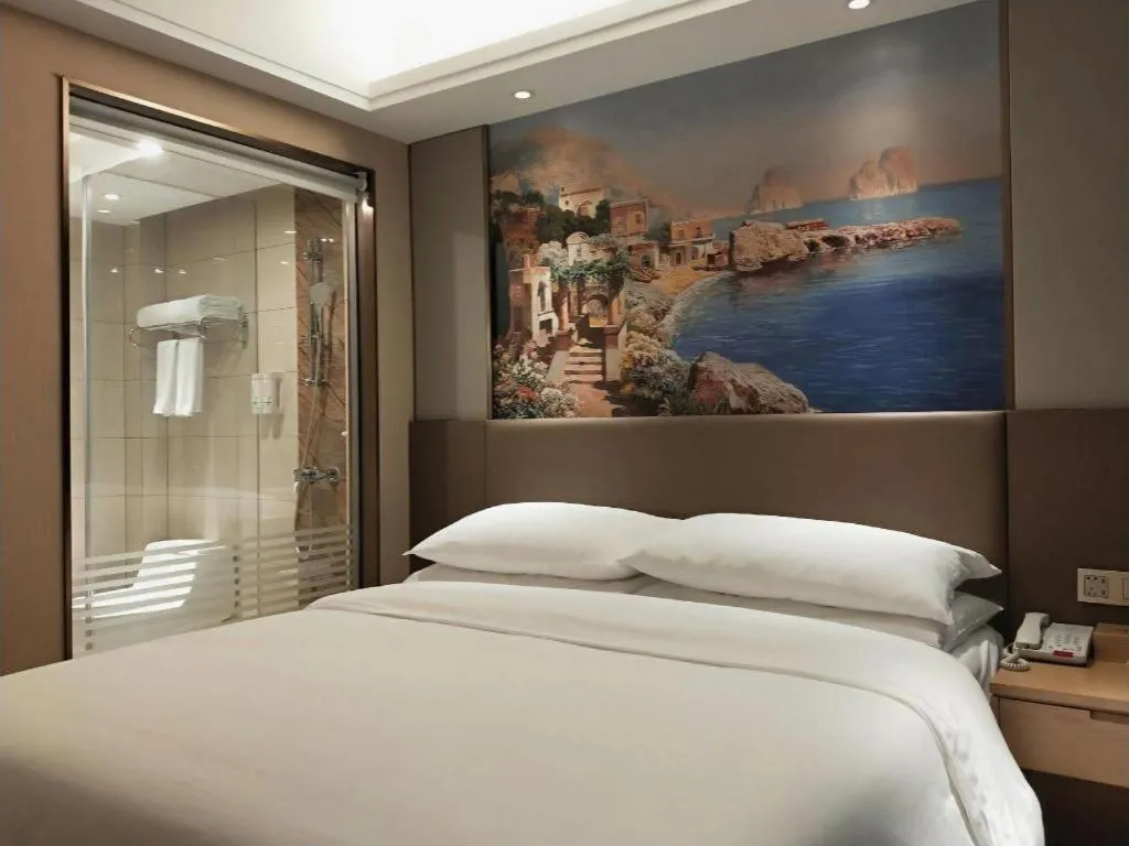 Bed in Vienna Hotel Shandong Qingdao Taidong Pijiu Street Liaoning Road