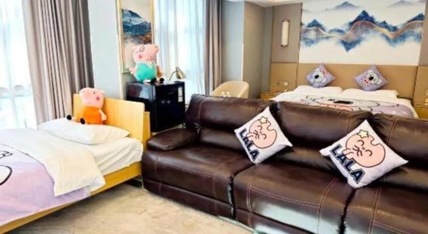 Bed in Vienna Hotel Shaanxi Hanzhong Central Square High-Speed Railway Station