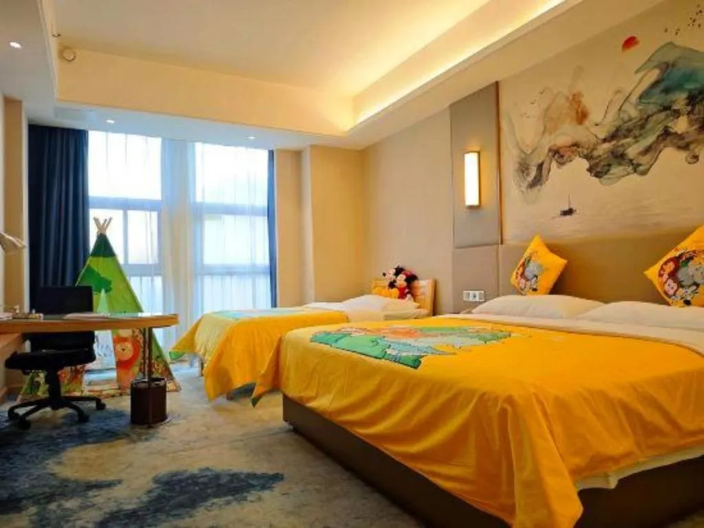 Bed in Vienna Hotel Shaanxi Hanzhong Central Square High-Speed Railway Station