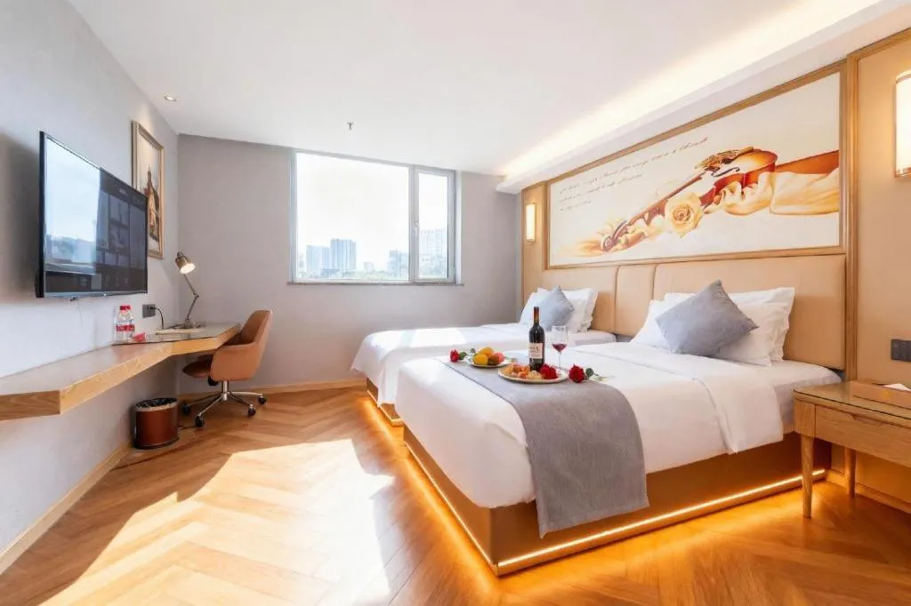 Bed in Vienna Hotel Guangdong Foshan West Station Airport Luocun