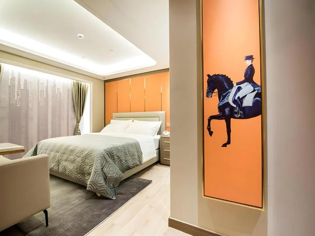 Bed in Vienna Hotel Kunming Beijing Road Chuanxin Gulou Metro Station