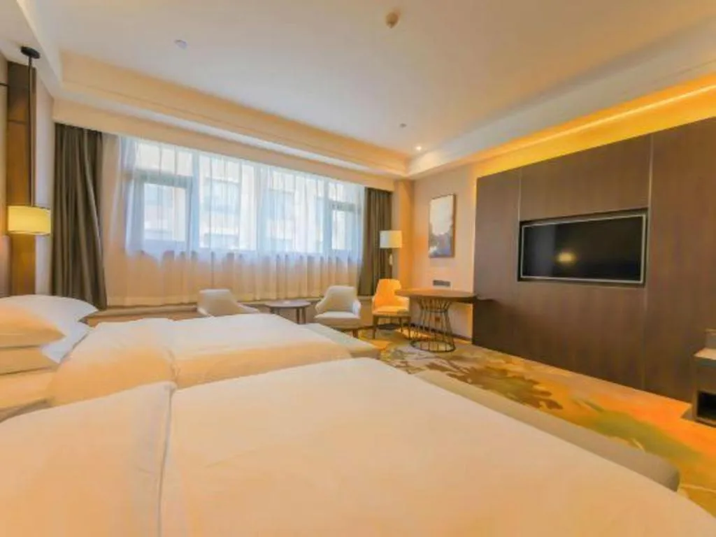 Bed in Venus Royal Hotel Ordos Yijinhuoluo Banner Olympic