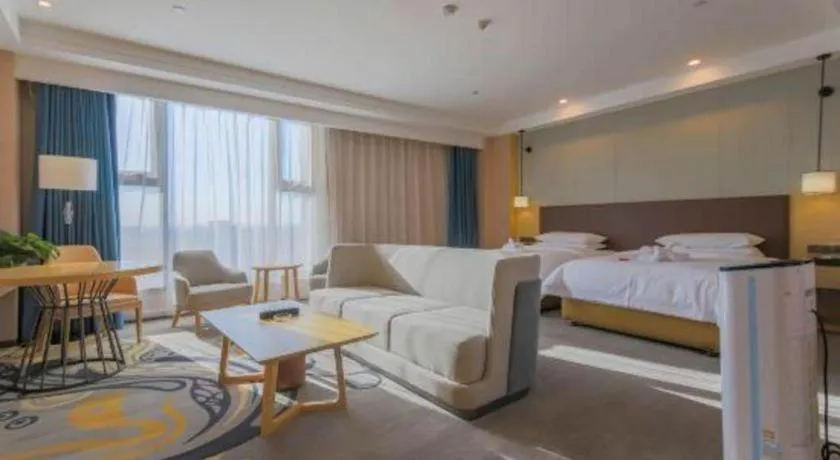 Bed in Venus Royal Hotel Ordos Yijinhuoluo Banner Olympic