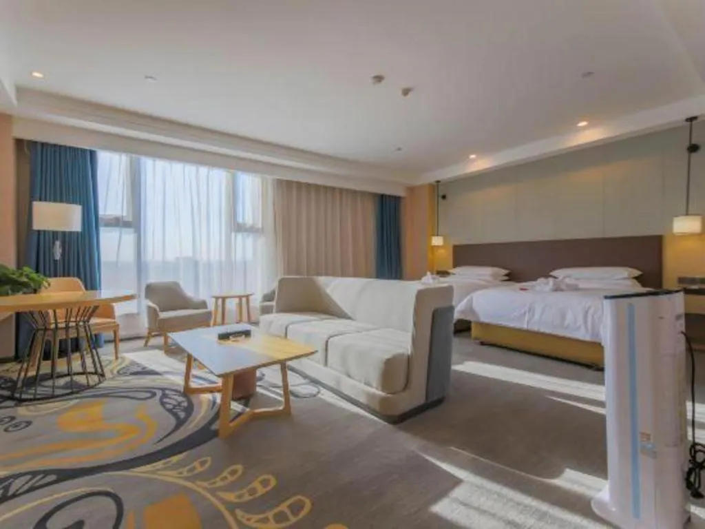 Bed in Venus Royal Hotel Ordos Yijinhuoluo Banner Olympic