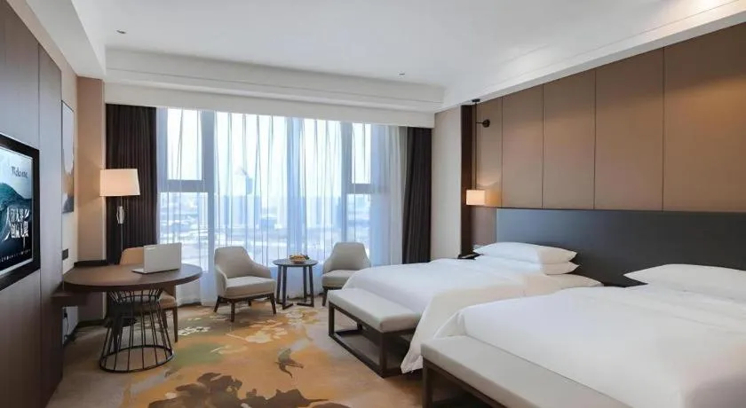 Bed in Venus Royal Hotel Ordos Yijinhuoluo Banner Olympic