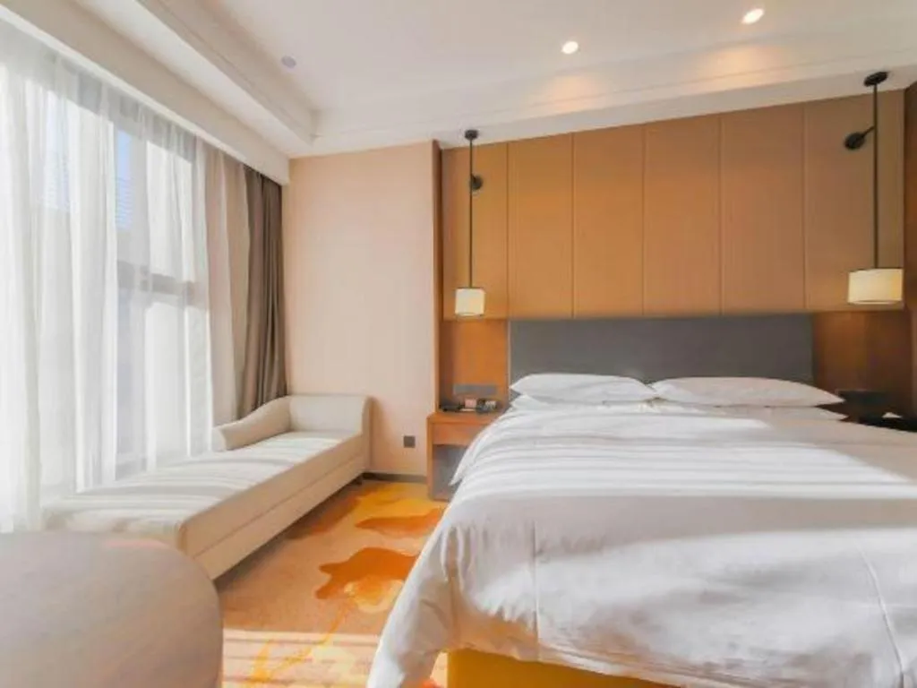 Bed in Venus Royal Hotel Ordos Yijinhuoluo Banner Olympic