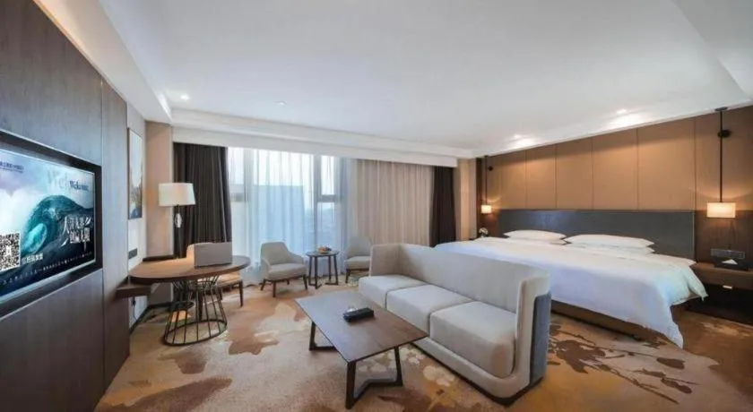 Bed in Venus Royal Hotel Ordos Yijinhuoluo Banner Olympic