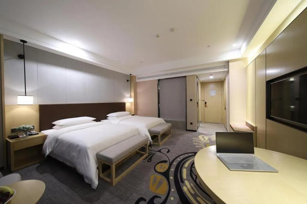 Bed in Venus Royal Hotel Ordos Yijinhuoluo Banner Olympic