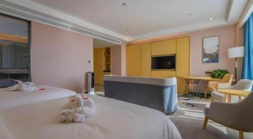 Bed in Venus Royal Hotel Ordos Yijinhuoluo Banner Olympic