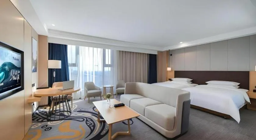 Bed in Venus Royal Hotel Ordos Yijinhuoluo Banner Olympic