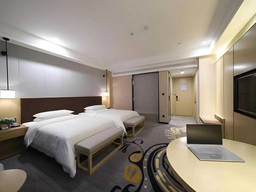 Bed in Venus Royal Hotel Ordos Yijinhuoluo Banner Olympic