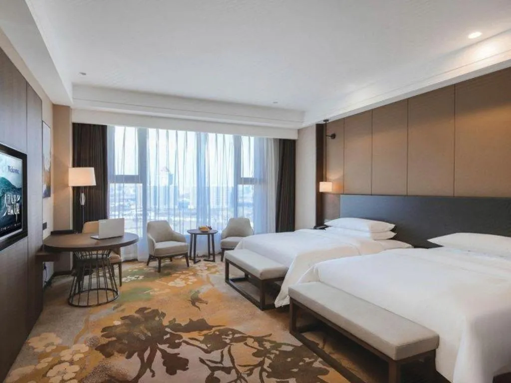 Bed in Venus Royal Hotel Ordos Yijinhuoluo Banner Olympic