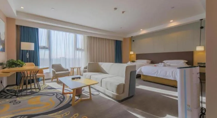 Bed in Venus Royal Hotel Ordos Yijinhuoluo Banner Olympic