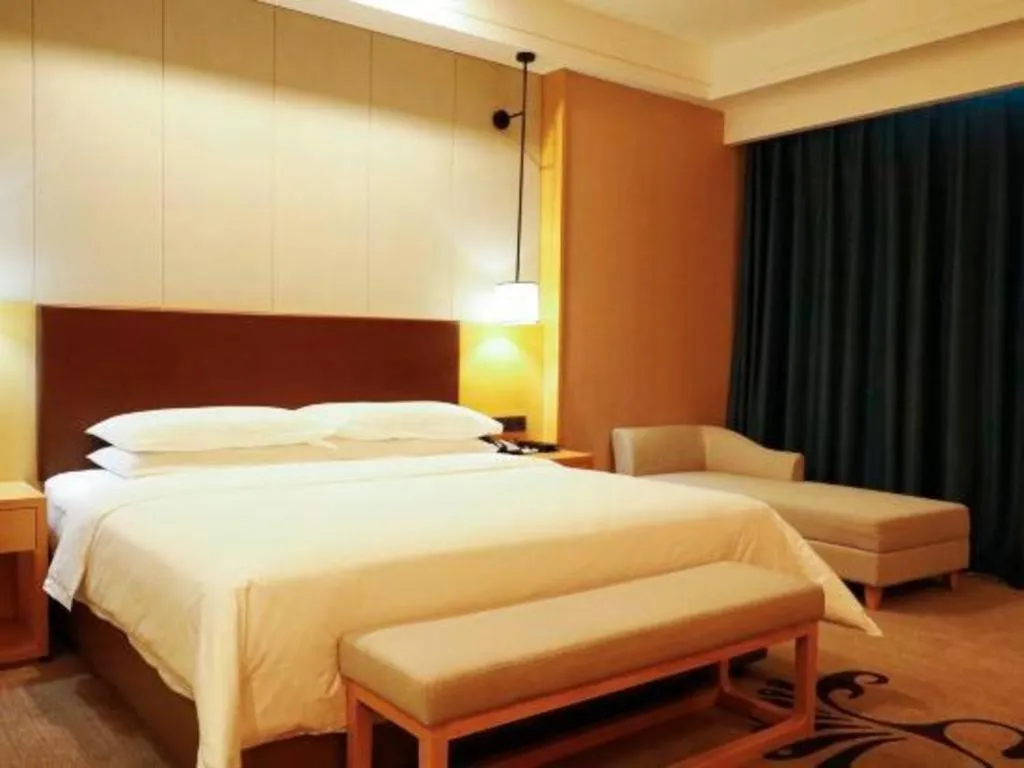 Bed in Venus Royal Hotel Ordos Yijinhuoluo Banner Olympic