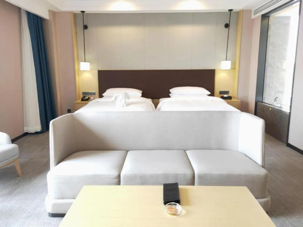 Bed in Venus Royal Hotel Ordos Yijinhuoluo Banner Olympic