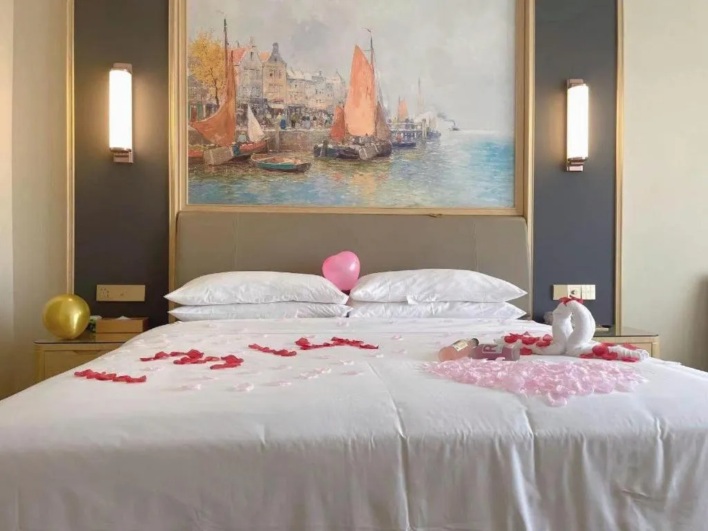 Bed in Vienna Hotel Nanchang West Station Guobo Metro Station