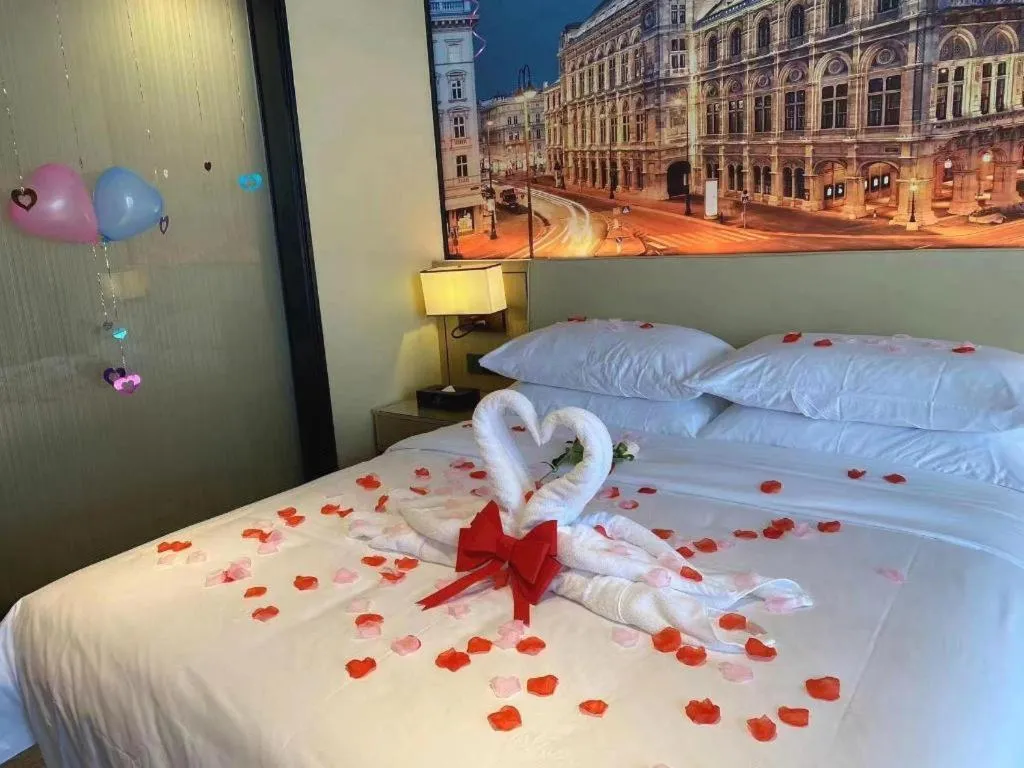 Bed in Vienna Hotel Nanchang West Station Guobo Metro Station