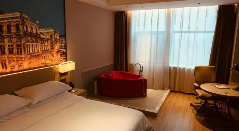 Bed in Vienna Hotel Shaanxi Xiianyang Yangling South Station