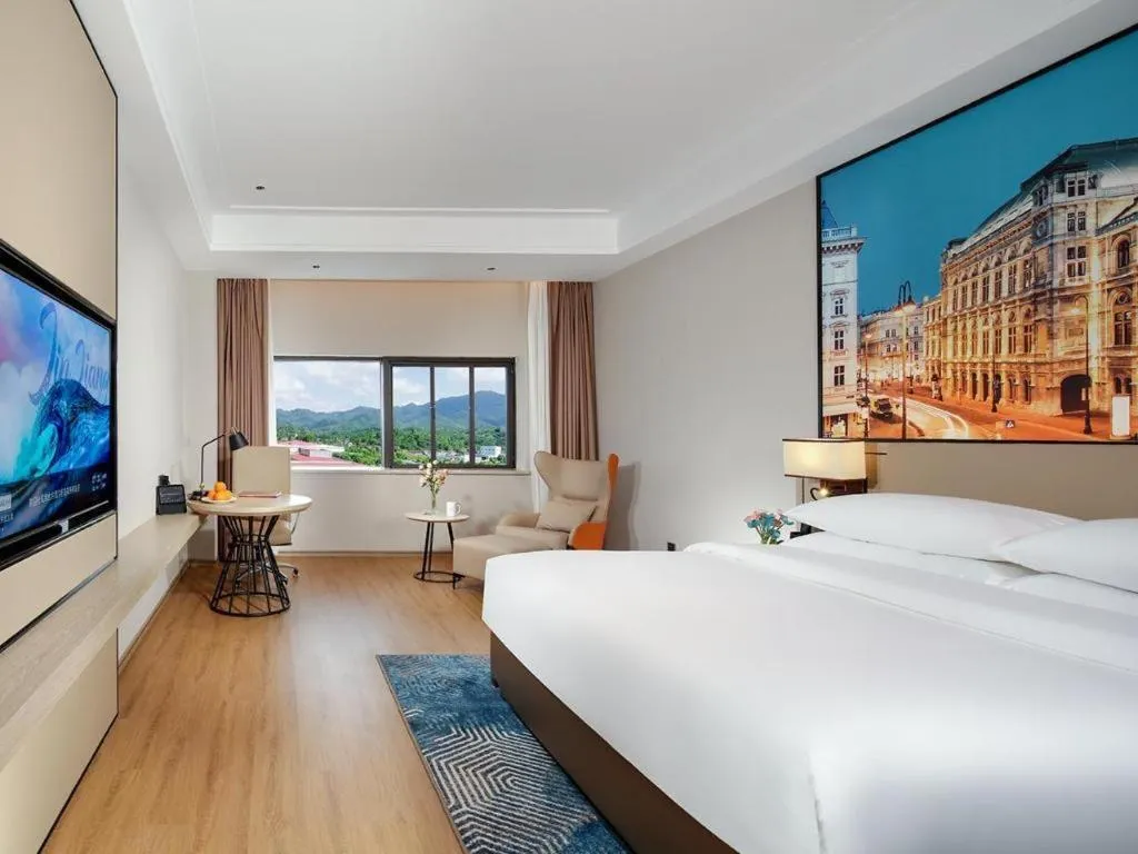 Bed in Vienna Hotel Shaanxi Xiianyang Yangling South Station