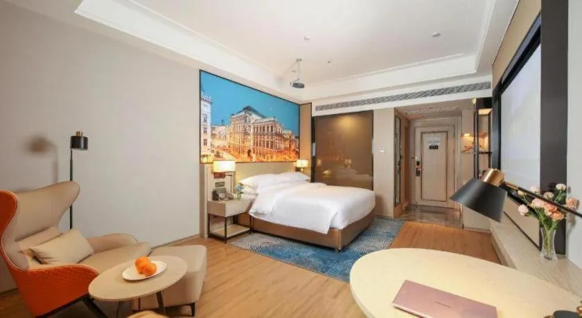 Bed in Vienna Hotel Shaanxi Xiianyang Yangling South Station