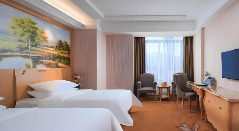 Bed in Vienna Hotel Anhui Jixi High-Speed Railway Station