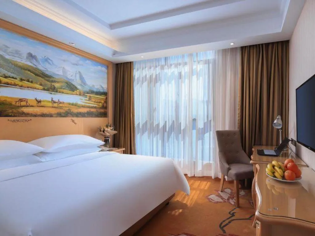 Bed in Vienna Hotel Anhui Jixi High-Speed Railway Station