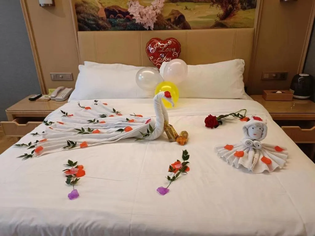 Bed in Vienna Hotel Jiangxi Ji'an Yanjingfu