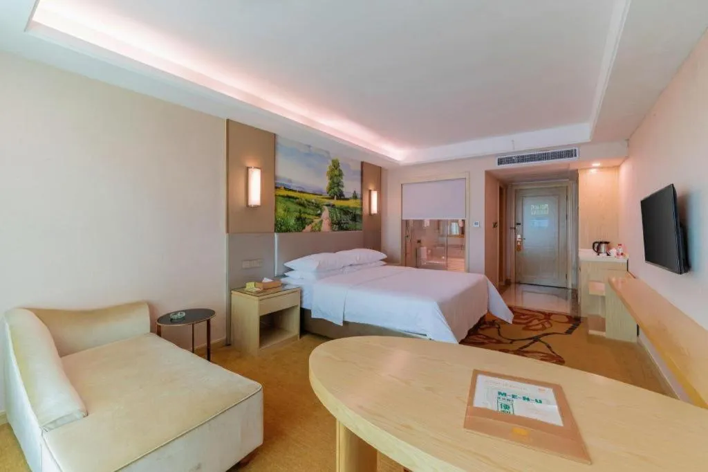 Bed in Vienna Hotel Guangdong Huizhou High-Speed North Railway Station Xiaojinkou
