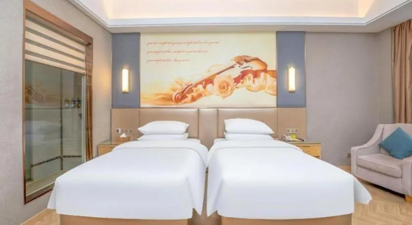 Bed in Vienna Hotel Jiangsu Zhangjiagang Passenger Terminal Station