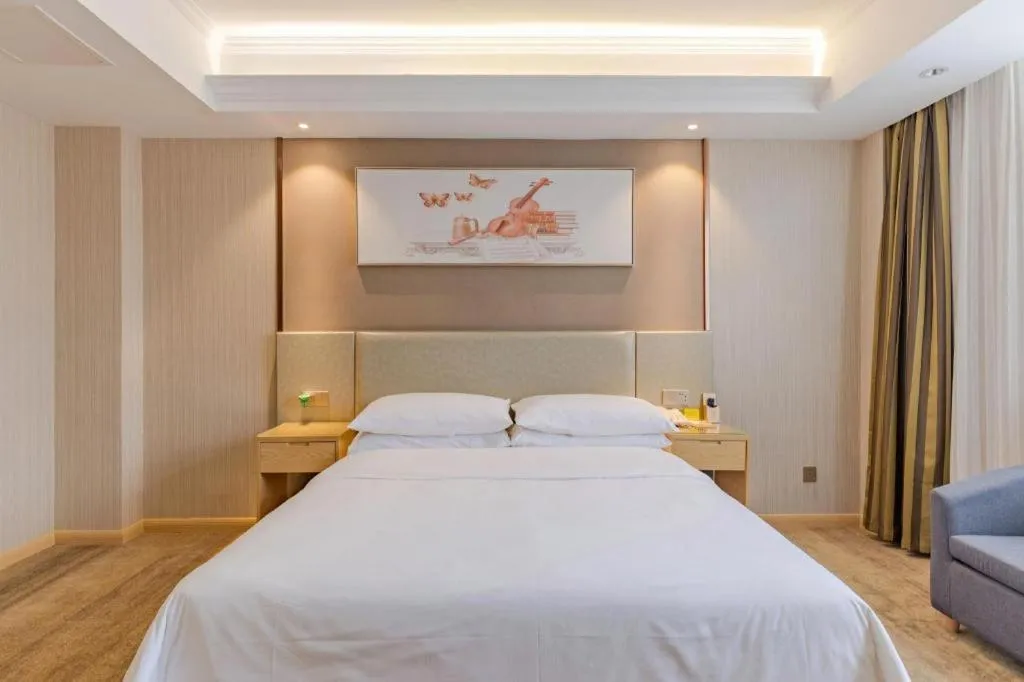 Bed in Vienna Hotel Anhui Huainan Shou County South Gate of Ancient Town Jinrun Central City