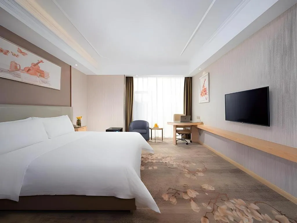 Bed in Vienna Hotel Anhui Huainan Shou County South Gate of Ancient Town Jinrun Central City