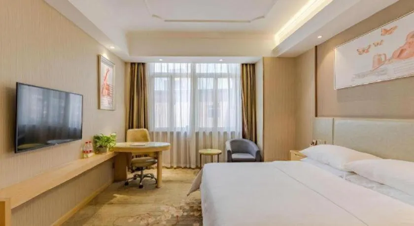 Bed in Vienna Hotel Anhui Huainan Shou County South Gate of Ancient Town Jinrun Central City