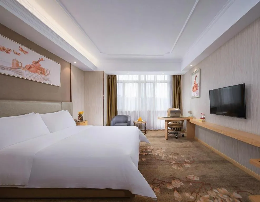 Bed in Vienna Hotel Anhui Huainan Shou County South Gate of Ancient Town Jinrun Central City