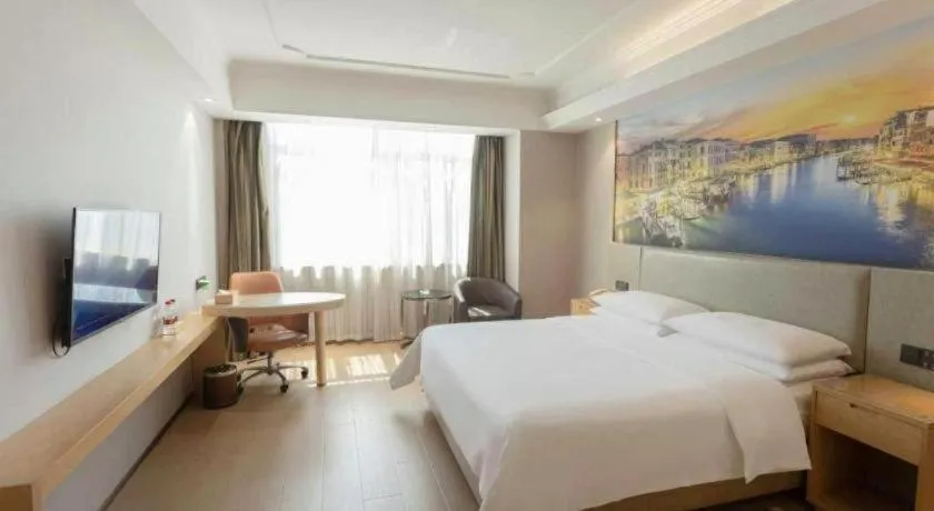 Bed in Vienna Hotel Anhui Huainan Shou County South Gate of Ancient Town Jinrun Central City